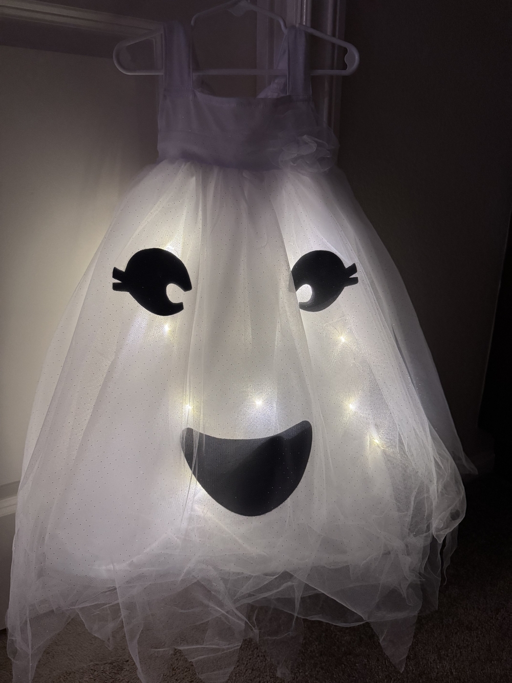 Pottery Barn Kids White Light-Up Ghost Tulle Dress
